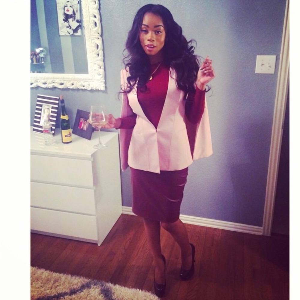 Faux leather skirt